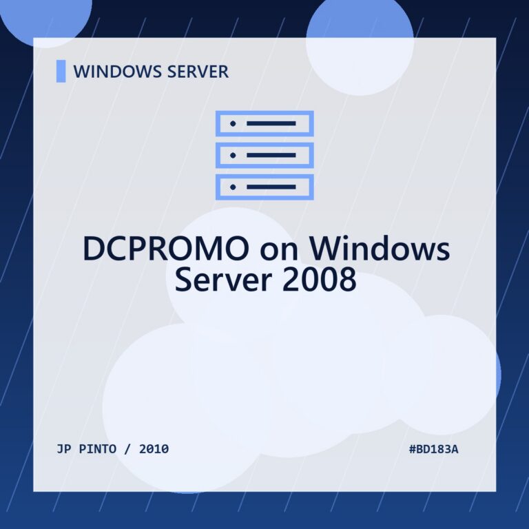 Featured image for DCPROMO on Windows Server 2008