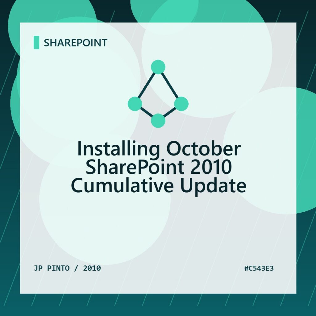Featured image for Installing October SharePoint 2010 Cumulative Update