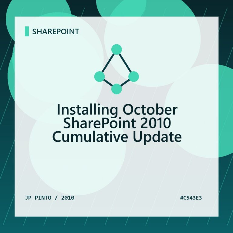 Featured image for Installing October SharePoint 2010 Cumulative Update