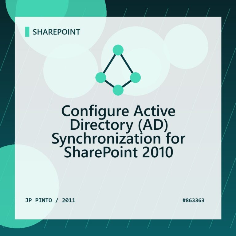 Featured image for Configure Active Directory (AD) Synchronization for SharePoint 2010