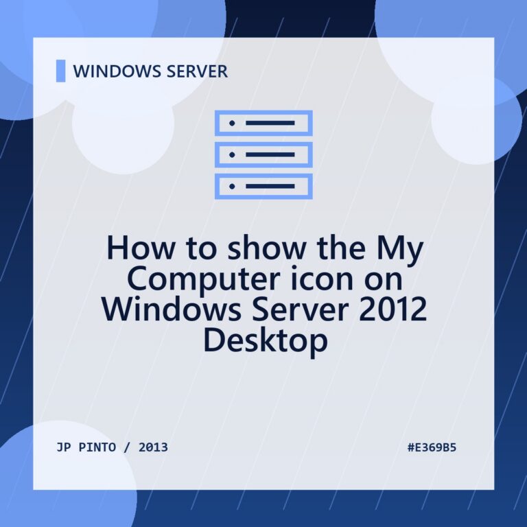 Featured image for How to show the My Computer icon on Windows Server 2012 Desktop