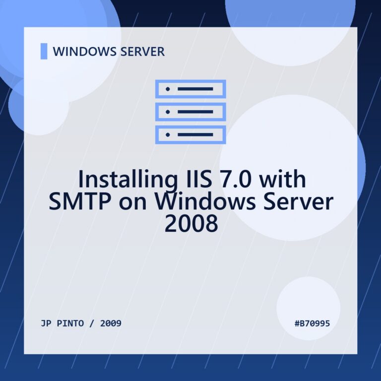 Featured image for Installing IIS 7.0 with SMTP on Windows Server 2008
