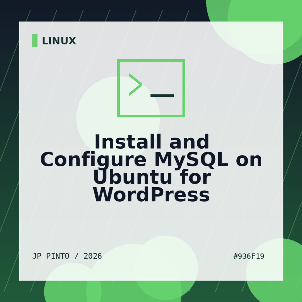 Featured image for Install and Configure MySQL on Ubuntu for WordPress