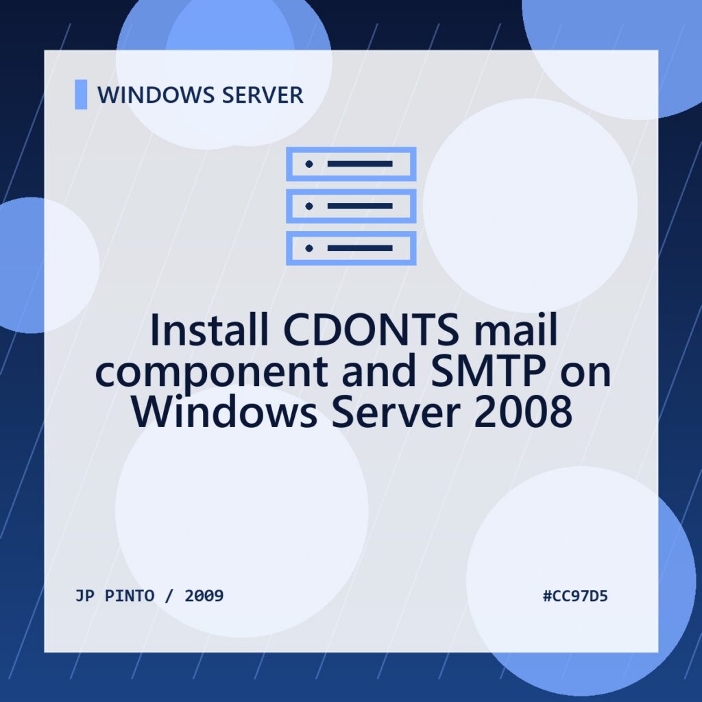 Featured image for Install CDONTS mail component and SMTP on Windows Server 2008