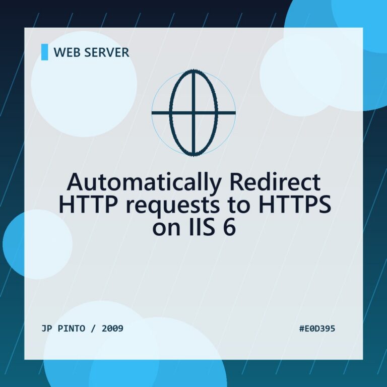 Featured image for Automatically Redirect HTTP requests to HTTPS on IIS 6
