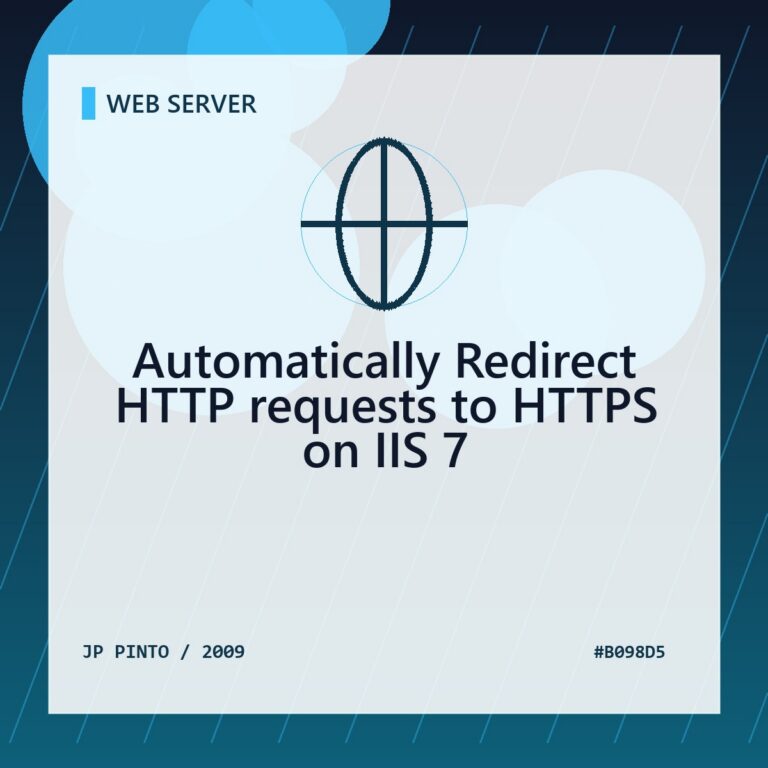 Featured image for Automatically Redirect HTTP requests to HTTPS on IIS 7
