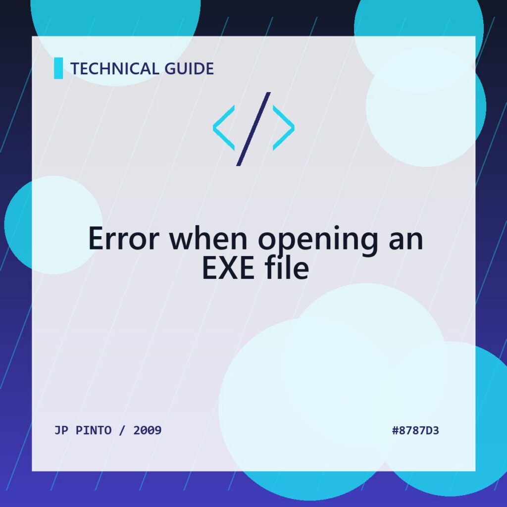 Featured image for Error when opening an EXE file