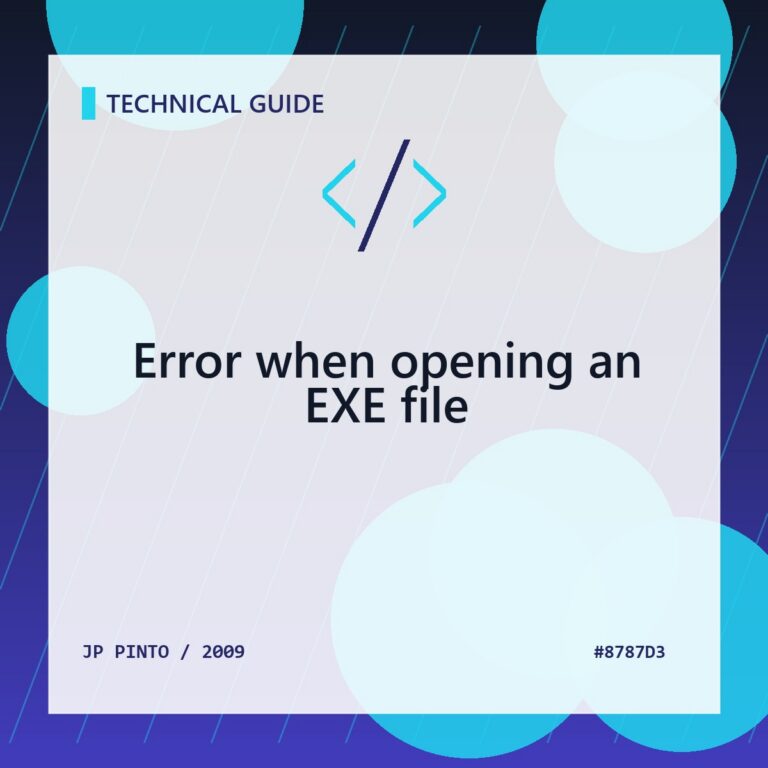 Featured image for Error when opening an EXE file