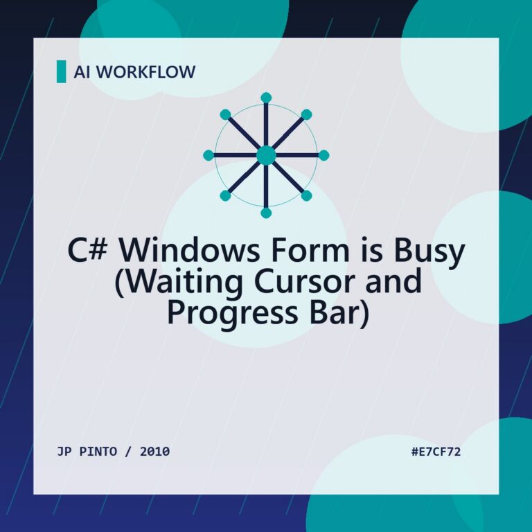 Featured image for C# Windows Form is Busy (Waiting Cursor and Progress Bar)